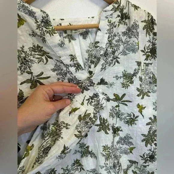 Ana pullover v neck cotton blend blouse floral print size XS - Picture 3 of 13